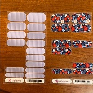 Two partial Jamberry sheets